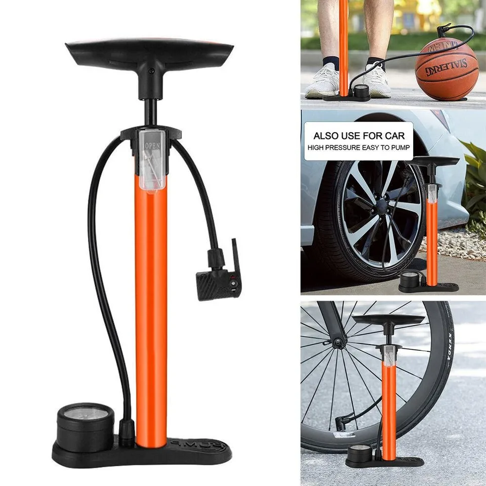 Pneumatika s ťažkým bicyklom pneumatiky s meradlom nafúknutia mini bicyklovú guľu Cyklistické príslušenstvo ventily-160 psi max