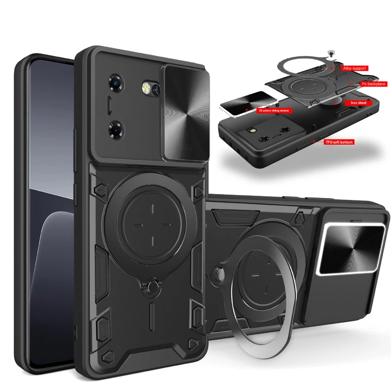 Pobretie telefónu pre telefón pre Tecno Pova 5 Protector Camera Coamare 360 ​​PC Armor PC Tvrdý kryt pre Tecno Pop 8 Zadný kryt