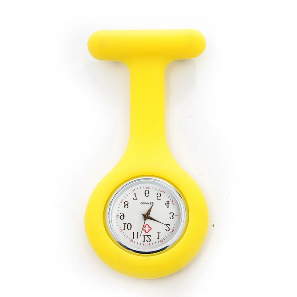 Pocket Watch Dámskeho digitálneho displeja Dial Clip-On Analog Clock Fob Nurse Broš