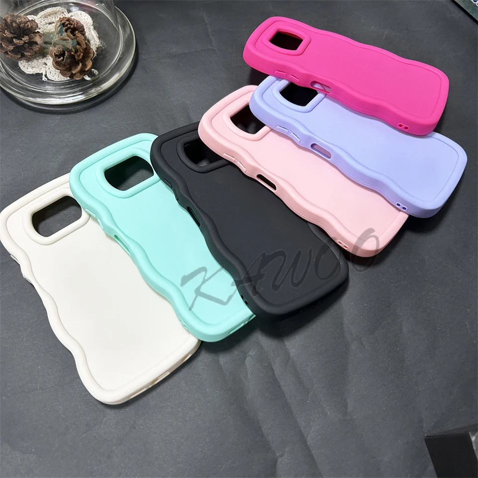Poco X3 Pro Case Macaron Colors Curly Rám Soft TPU Cover pre Xiaomi POCO X3 NFC WAVY BUMPLE SLOW SOCOPPORPOPLE PLAFE CAPA COQUE