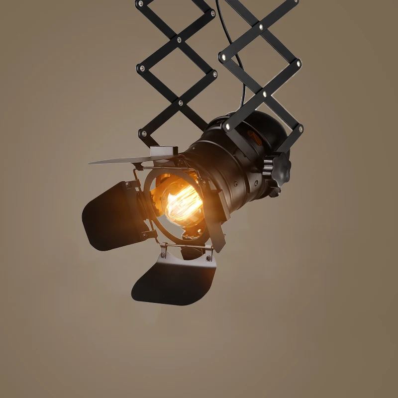 Podkrovie priemyselné vintage stropné svetlo pre obývaciu izbu spálňa nastaviteľné zdvíhacie zdvíhanie flexibilné svetlo reštaurácia Závesná lampa Indoor