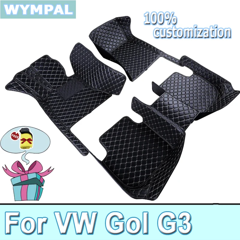 Podlahová podlaha pre VW Gol G3 2000 2001 2002 2003 2004 4 Dvere Diamond Luxury Woman Foot Pad Auto Carpet Príslušenstvo