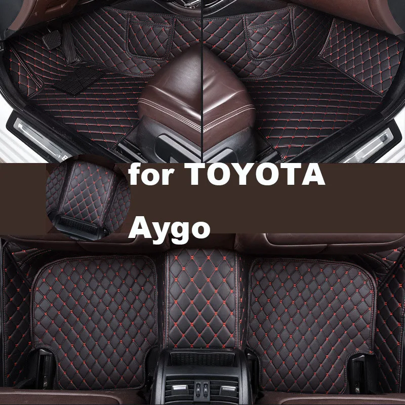 Podlahové podlahy autohome pre toyota Aygo 2005-2014 Ročné vylepšené verzie Foot Coche Accessories kobercededCustomed