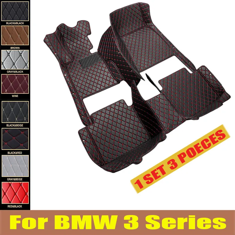 Podlahové podlahy pre BMW 3 série GT GRA TURISMO F34 2013 ~ 2018 Ochranná podložka Mat Luxusné kožené koberce Set Car Trunk Mat