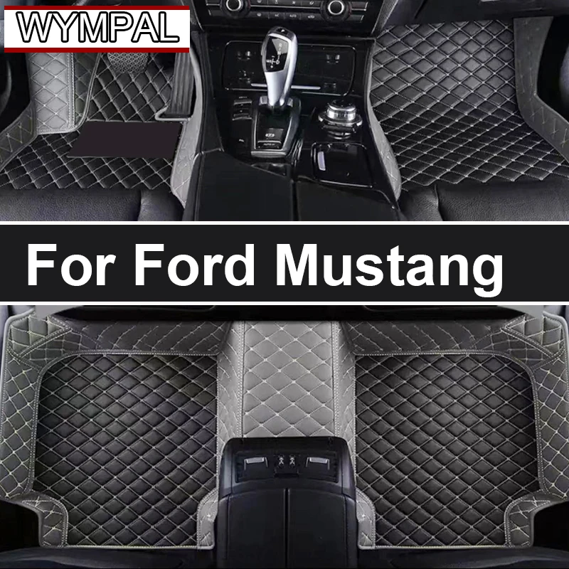 Podlahové podlahy pre Ford Mustang 2015 2016 2017 2018 2019 2020 2021 2022 Custom Auto Foot Pads Automobile Carpet Cover Cover