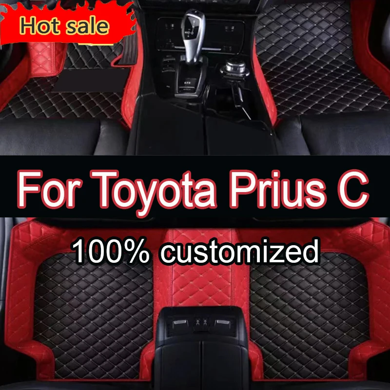 Podlahové podlahy pre Toyota Prius C Aqua NHP10 2012 ~ 2019 Koberce Carpets Luxusné kožené koberce pre koberce 2013 2014 2015 2015 2016