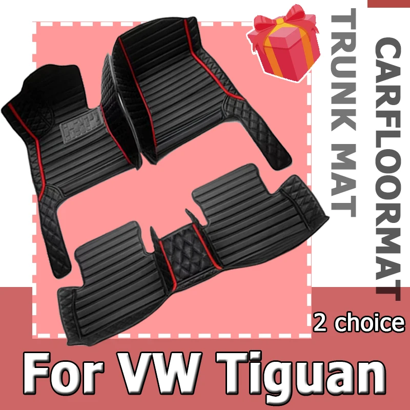 Podlahové podlahy pre Volkswagen VW Tiguan 5N 2017 2018 2019 Custom Auto Foots vankúšiky