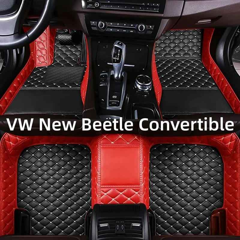 Podlahové podlahy pre VW Volkswagen New Beetle Convertible 1998 ~ 2011 Vodotesné kobercové tapety para automobilový automobil Mats