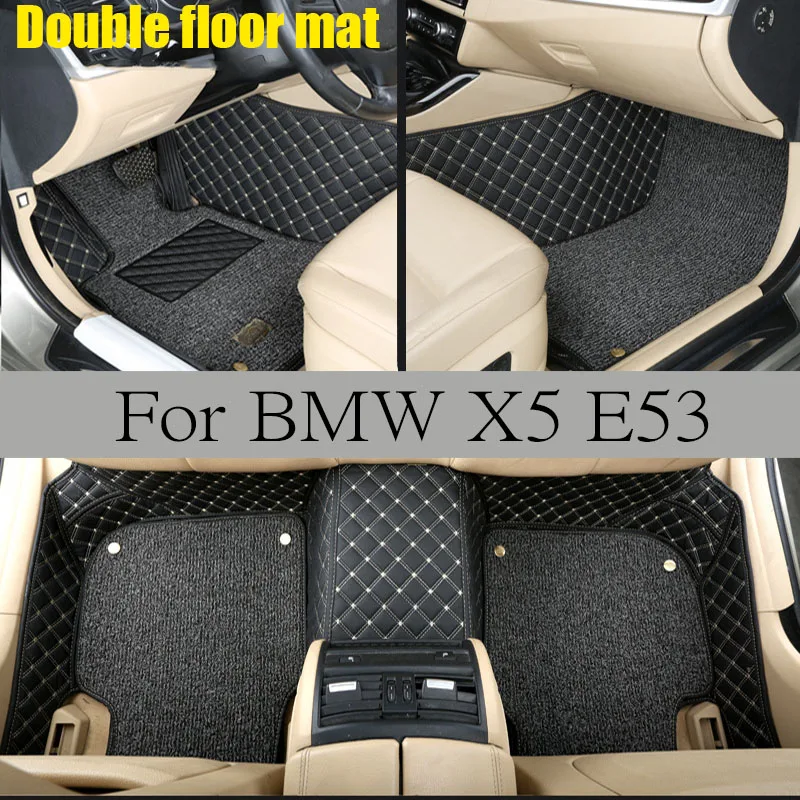Podlahové rohože pre BMW X5 E53 2004 2005 2006 2007 Vlastné automobilové podložky Automobilový kryt koberca