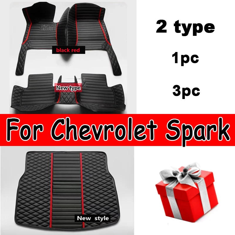 Podlahové rohože pre rohože pre Chevrolet Holden Barina Spark Ev Ravon R2 M300 2011 ~ 2015 Anti-Dirt Pad Carpets Karpets Leather Mat Carsories príslušenstvo