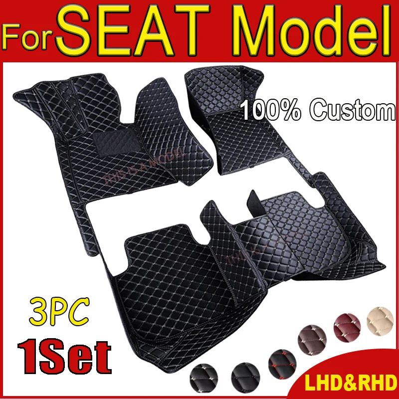 Podlahové rohože pre sedadlo Ateca Altea Arona Ibiza Leon Toledo Tarraco Tarraco E-Hybrid Custom Auto Foot Carpet Carsory
