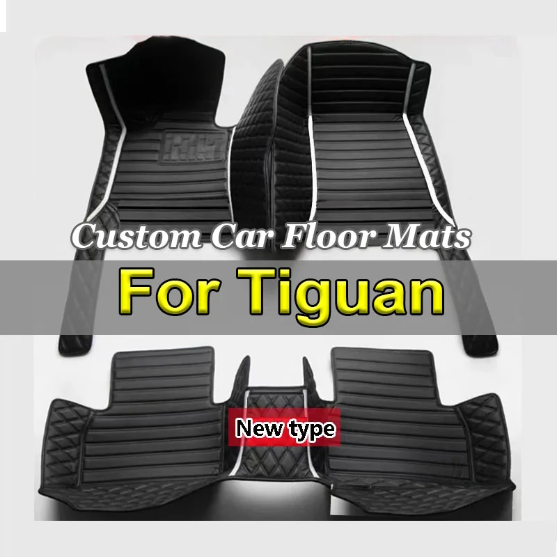 Podlahové rohože pre Tiguan 2019 2018 2017 koberce Custom Adsess Interiér nepremokavé výrobky automatických dielov pre VW VW