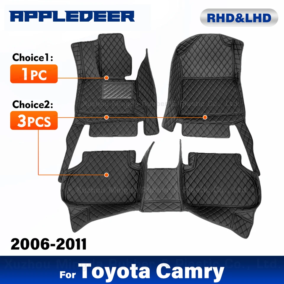 Podlahové rohože pre toyota Camry 2006 2007 2008 2009 2011 2011 Custom Auto Foots Pads automobilový kryt koberce interiérové ​​doplnky