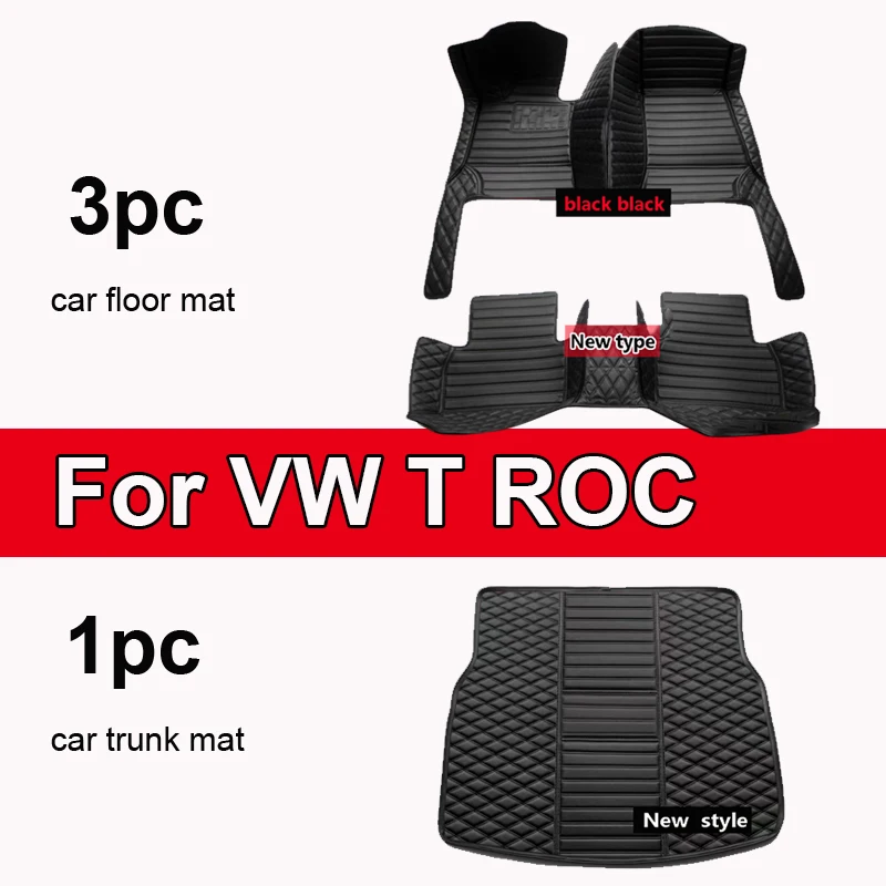 Podlahové rohože pre vozidlá pre VW T ROC 2020 ~ 2022