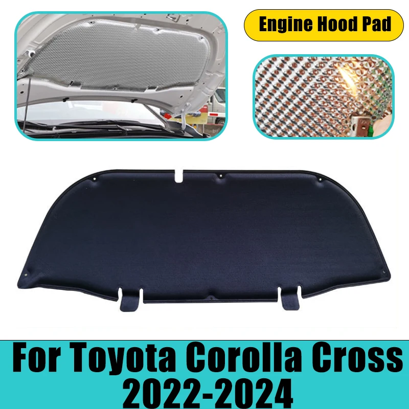 Podložka na kapucňu automobilu pre kríž Toyota Corolla XG10 2022-2024 2023 Tepelná izolácia bavlnená rohož Fireproof Cover Sound Accessories