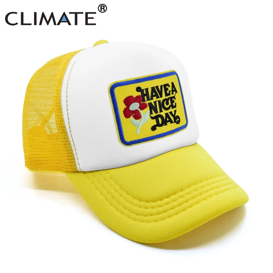 Podnebie Majte nový deň ôk čiapku Nový deň Cool Trucker Cap Cool letný móda Dobrý deň vtipný hiphop klobúk čiapka pre mladých mužov