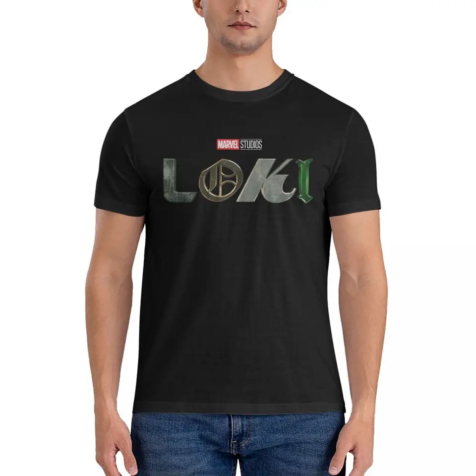 Podpis pánskych tričiek Marvel Loki Novinka tričko tričko s krátkym rukávom o krk tričko 100% bavlnené letné oblečenie