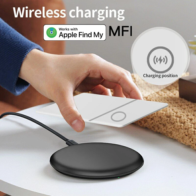 Podpora bezdrôtového nabíjania inteligentná značka Tracking Tracking Wallet Tracker Smart Card GPS GPS Finder Smart Airtag Funguje s Apple Find My