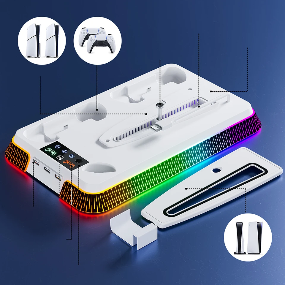 Podpora vertikálnej hernej konzoly s efektívnym chladiacim riešením navrhnutým špeciálne pre systémy PlayStation 5