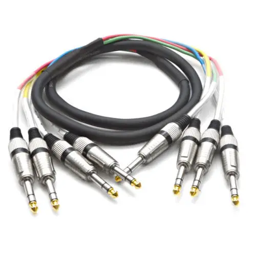 Podrobnosti o seizmickom zvuku Nový 4 -kanálový TRS Snake Cable - 5 stôp - Audio patch