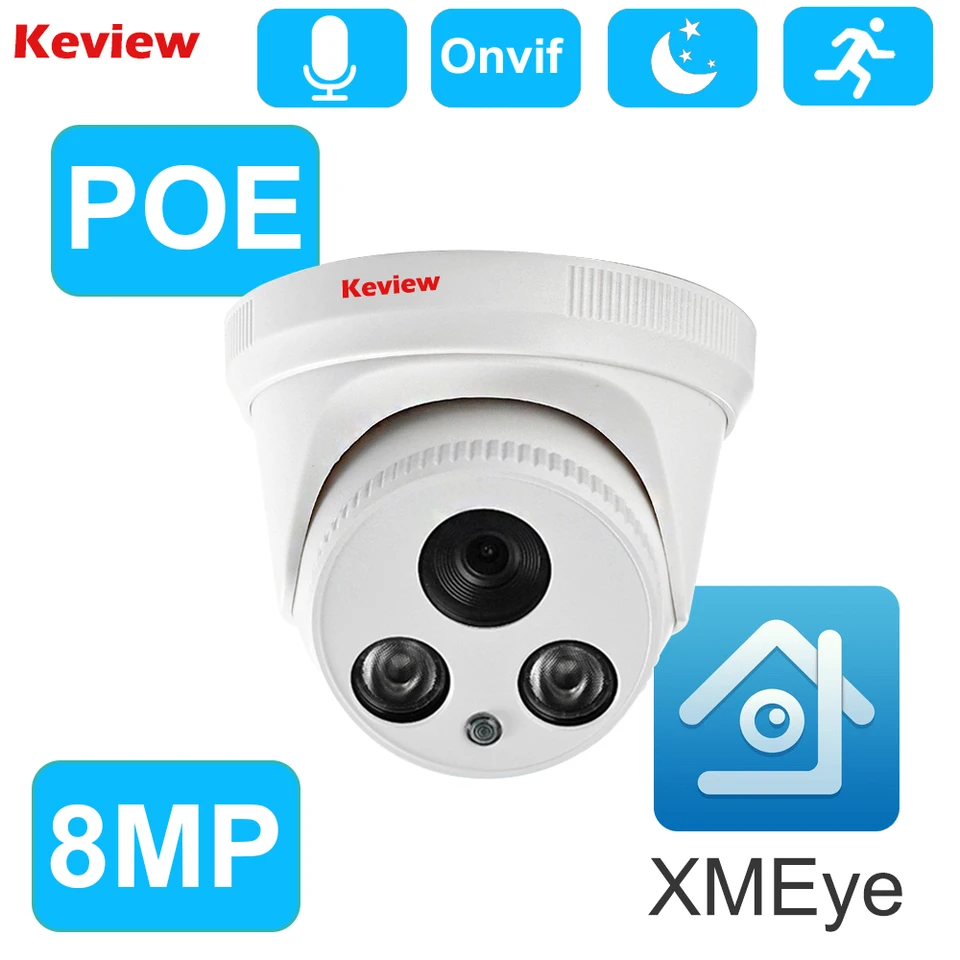 PoE 8MP 4K 5MP IP Camera Security Dohľad