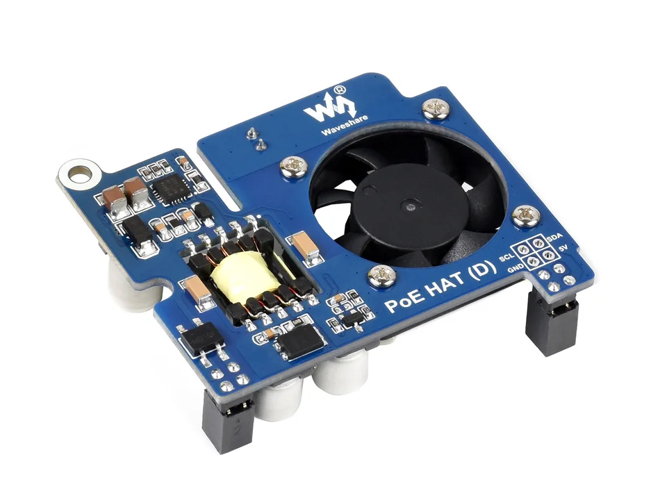 Poe Hat (D) Power na ethernetovom klobúku (D) pre Raspberry Pi 3B+/4B, 802.3af, kompatibilný s úradným prípadom kompatibilný s prípadom