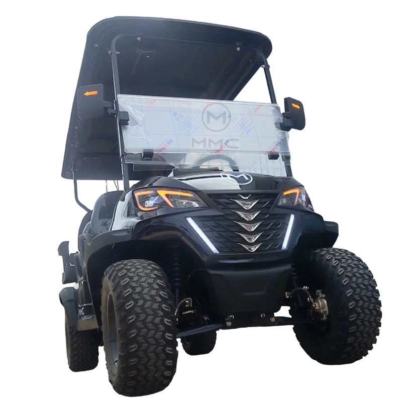 Pohodlné čierne golfové vozíky 48V 4 koleso 4 Kvalita Seater Kvalita 4000W Motor Golf Scooter Elektrický vozík 3 - 4 osoby cestovné golfové vozíky