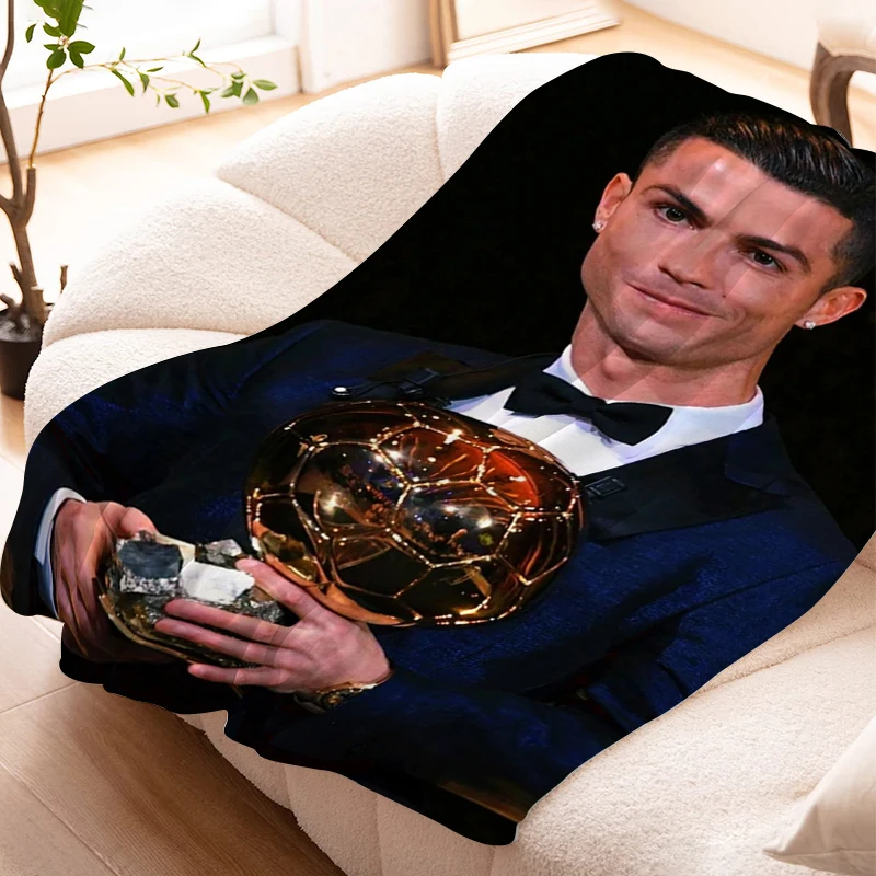 Pohovky prikrývky pre zimné cristiano ronaldo teplé koleno posteľ fleece na mieru kemping načršané mäkké prikrývky mikrovlákna
