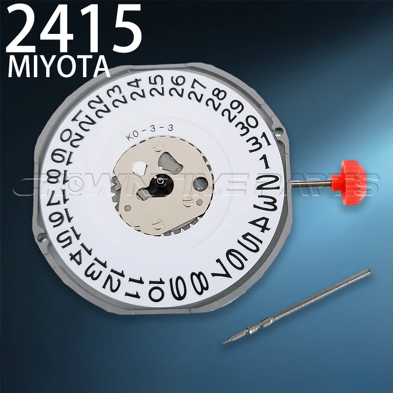 Pohyb Miyota Quartz 2415 3 ruky Dátum o 6:00 Čierna disková batéria Zahrnutá veľkosť 13 1/2 '' Výmena dielov príslušenstvo