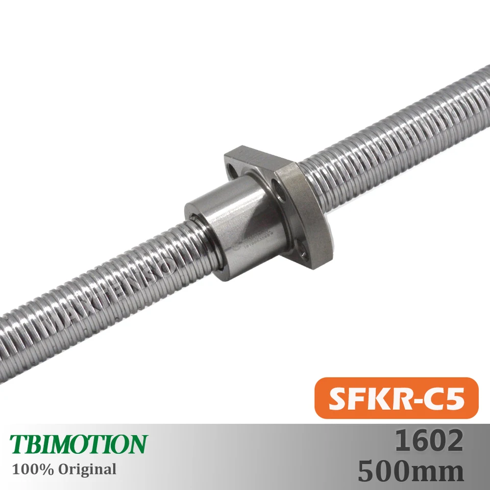 Pohyb TBI SFK1602 C5 Zemná guľa High Precision Mini Ballnut 500 mm príruba CNC diely 2 mm olovo Mini 3D tlačiareň Premium