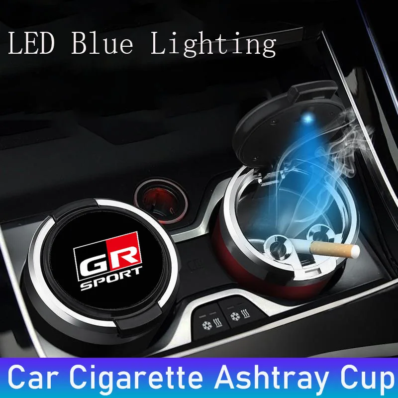 Pohár popolníka na auto s vekom s LED svetlom prenosným odnímateľným vhodným pre toyota gr športovú autá doplnky Yaris