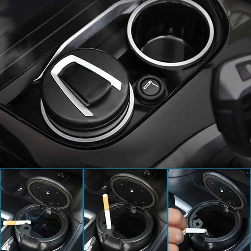 Pohár úložného priestoru pre auto s bezdomovským s LED svetlom Automatické príslušenstvo pre Peugeot 2008 3008 4008 206 207 208 301 307 308 407