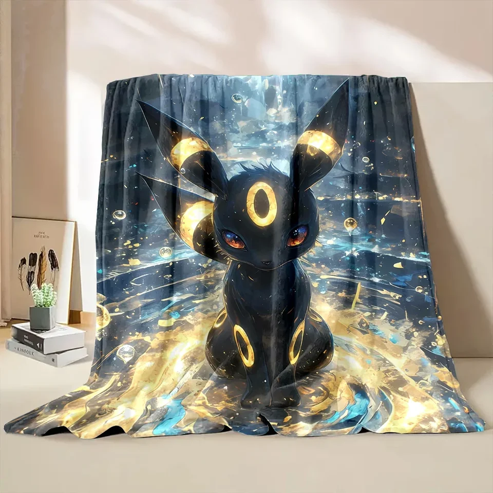 Pokemen Eevee Cartoon Umbreon flanel prikrývka figúrky Domov pohovka obed obed prerušenie deťom deťom Študent vianočné deti darček