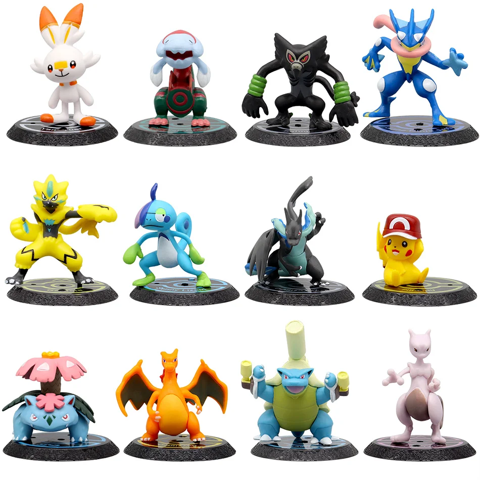 Pokemon 6 ks/set anime figúrka Pikachu 6-7 cm postava Charizard Blastoise Squirtle Bulbasaur akčné figúrky modely hračky darčeky