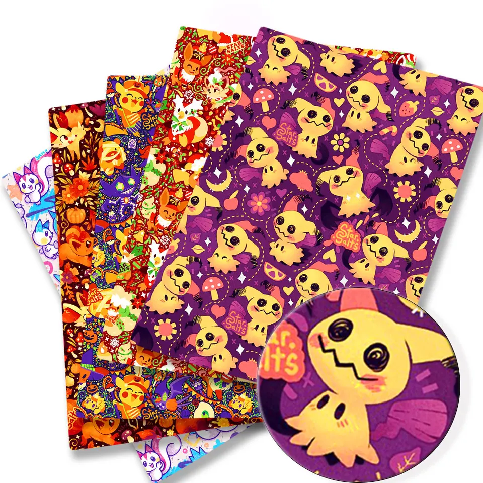 Pokemon Cartoon Fabric140*50 cm ručne vyrábaný šijací patchwork prešívanie detské šaty Domáca plech Pretlačte textily