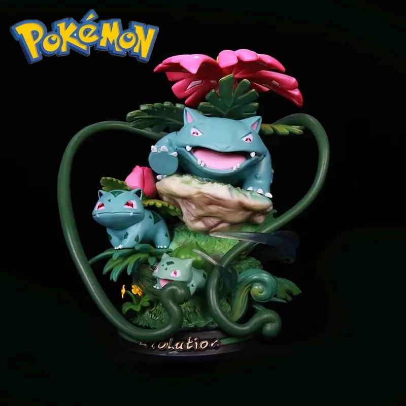 Pokemon Dragonite Blastoise Venusaur Gengar LED EVOLUTION Evolution Mewtwo postava Charizard PVC Anime figurín socha