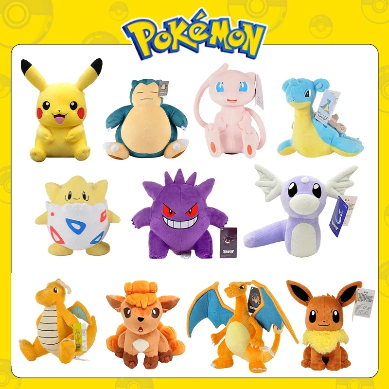 Pokemon Kawaii Pikachu Eevee Mew Gengar Togepi Charizard Scľal hračky karikatúry a roztomilý plyšový keychaj Plush Doll Doldant Hrot Darček