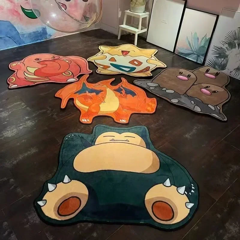 Pokemon Pikachu Gengar Anime Mat Koberce Vhodné charizarda Snorlax Squirtle for Kids Room Room Obýva