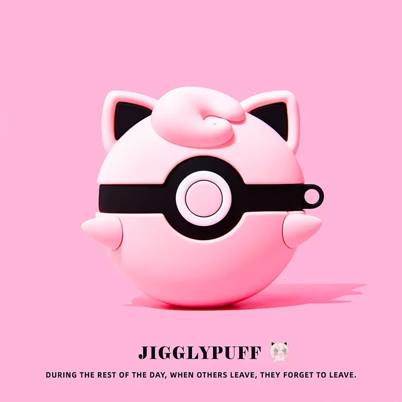 Pokemon Pink Ball for AirPods Pro 2 puzdro, Shock -odolný ochranný slúchadlá Silikónový kryt pre AirPods 1/2/3 Case Girl Kids Funda