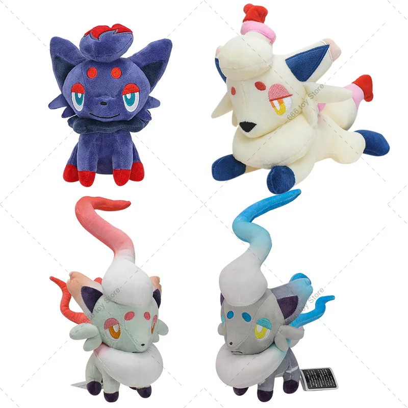 Pokemon plyš Plush Zorua hisuian zorua lesklý hisuian zorua zvierat naplnený hračkou karikatúry peluche vianočné darčeky Soft Hrace Hračky