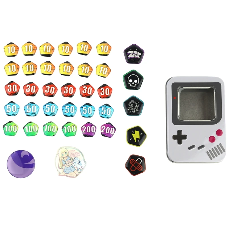 Pokemon ptcg lillie animačné postavy Vstar použil samostatne vyrobený akrylový poškodenie počítadla anime klasiky gamoly karty hračky