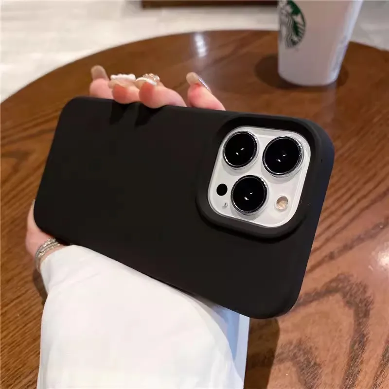 Pokročilé jednoduché kvapaliny Silikone Macropore puzdro pre iPhone 16 15 14 plus 13 12 12 Pro Max