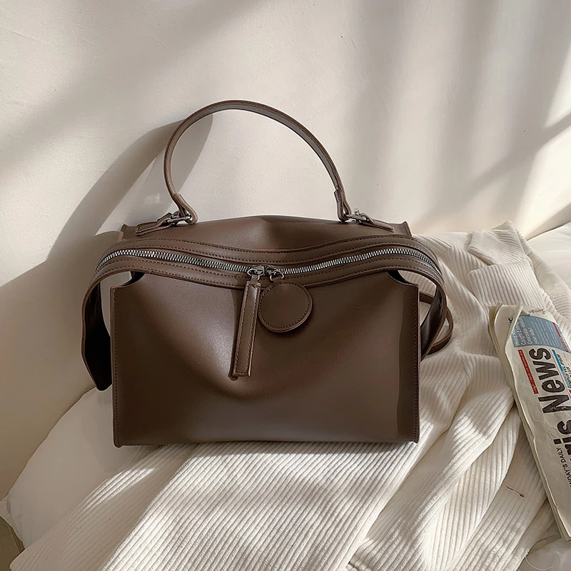 Pokročilý zmysel zips PU Ladies Top Handle Bags Trend 2024 značky Rameno Tašky pre ženy stručné Bolsas femininas