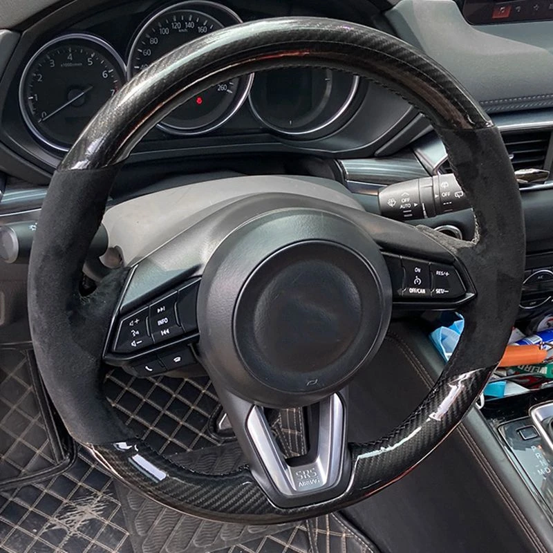 Pokrytie volantu s nekĺzavým craidom pre volant pre Mazda 3 Axela 2017-2019 pre Mazda 6 Atenza 2017-2019 CX-3 CX-9 CX-5