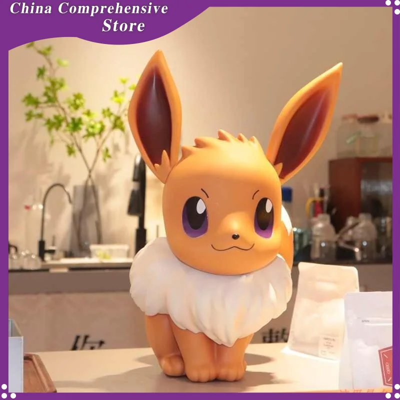 Pokémon 1: 1 40 cm veľkej veľkosti Eevee Figure Anime Model Model Trendy Toy Room Desktop Decoration Collectible Kids Prázdniny Darčeky