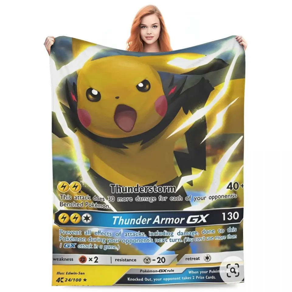 Pokémon anime karta pikachu prikrývka super teplá novinka plyšová posteľná bielizeň hody na gaučové stoličky pohovka posteľ kemping flanel lôžko
