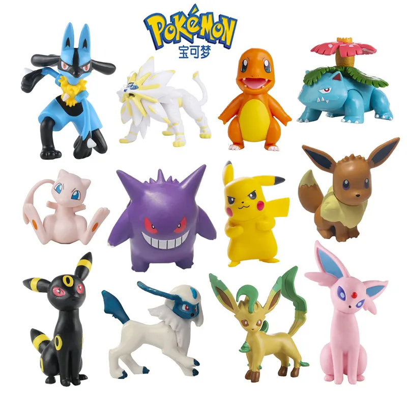 Pokémon Anime postava Gengar Pikachu eevee greninja mewtwo vreckové monster karikatúry figula modelu akčná hračka pre deti darček
