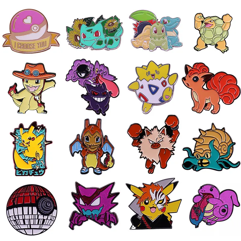 Pokémon Building Sprite Game Smallová klopa PIN Zbierajte odznak Puzzle šperky ozdobené batohovými klobúkmi golier brošňou