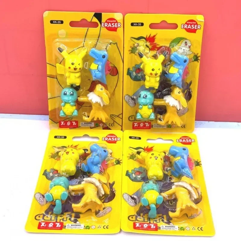 Pokémon Pikachu gumy karikatúra anime roztomilé vianočné 3D gumy študenti módy