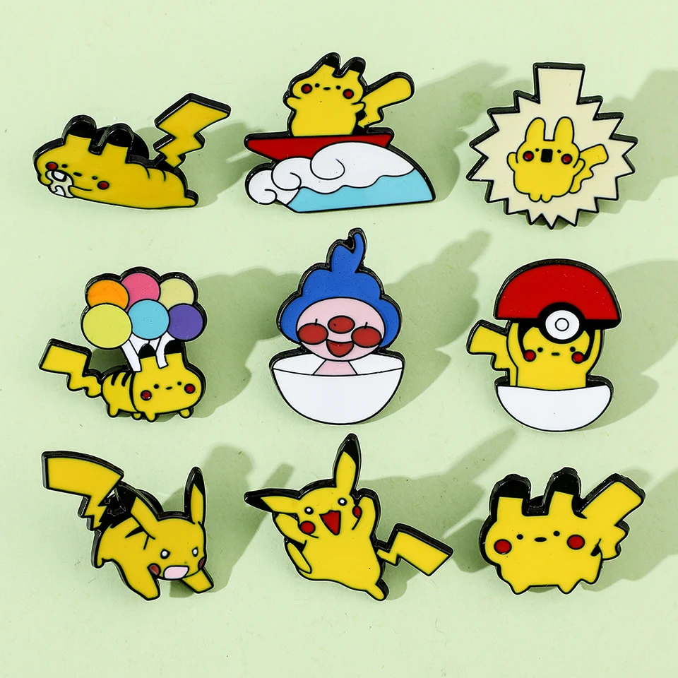 Pokémon Pikachu série smaltované špendlíky pre batohy odevné hry Fanúšikov